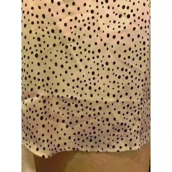 ACONIYA Casual Ruffled V Neck Chiffon Short Sleeve Top Blouse NWT Size S - Picture 8 of 10